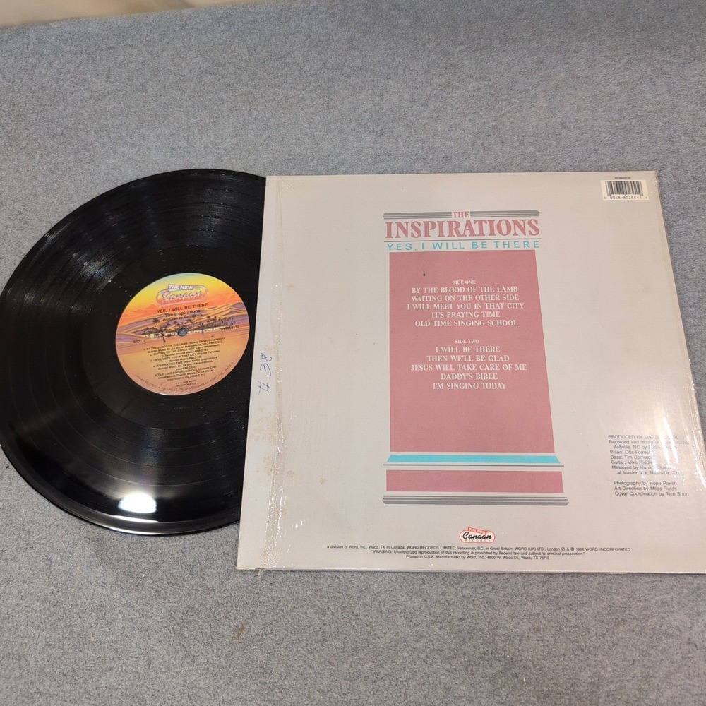 The Inspirations Yes I Will Be There Vinyl LP Southern Gospel New Canaan Records - Picture 2 of 2
